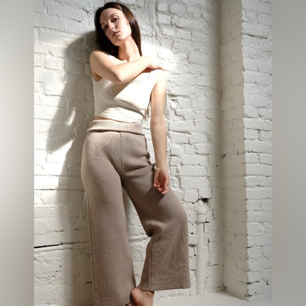 Bare Knitwear Coastal Pant in Fawn